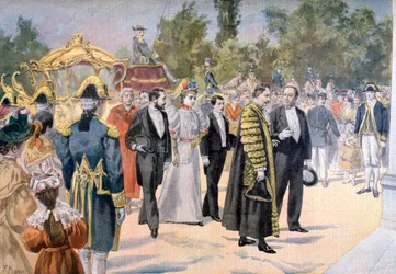 O Lord Mayor de Londres visitando Bordeaux, França, 1895