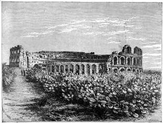 O anfiteatro de El Jemm, c1890.