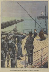 Um traidor britânico: execução de um sinalizador de semáforo a bordo de um navio de guerra