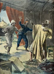 Tentativa de suicídio de Samory Touré, prisioneiro dos franceses, em 1899
