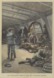 Boer prisioneiros de guerra a bordo de um navio britânico