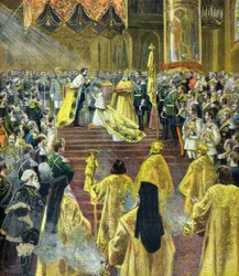 Cerimónia da coroação do czar Nicolau II em maio de 1896