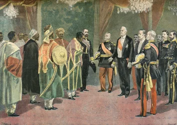 Felix Faure e os embaixadores de Menelik 2 da Abissínia