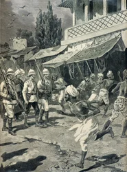 Insurreição na cidade de Bombaim em 1898 (Gravura)
