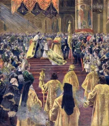A coroação do czar Nicolau II e da czarina Alexandra da Rússia