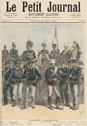 O Exército Italiano, de &39;Le Petit Journal&39;, 28 de maio de 1892 (cor lito)