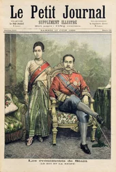 O rei e a rainha do Sião, ilustração de «Le Petit Journal», 10 de junho de 1893