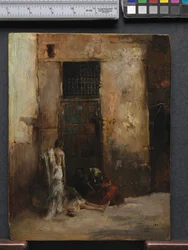 Mendigos por uma porta, 1870