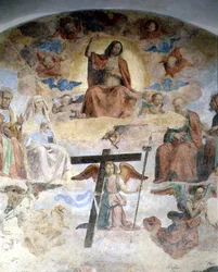 O Juízo Final, detalhe retratando Cristo em Majestade