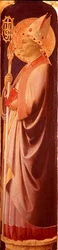 Santo Agostinho, pilastro do verso do painel direito do Altar de Santa Trinita, c.1434 (tempera no painel)