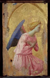 Angel in Adoration Painting by Fra Giovanni (Guido di Pietro) dit Fra Angelico (1387-1455)