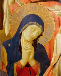 Depósito de Cruz ou Altarpe da Santíssima Trindade, cerca de 1432, de Giovanni da Fiesole conhecido como Fra Angelico (1400-circa 1455), tempera sobre madeira