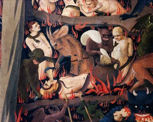 O Juízo Final: Inferno (tempera na madeira