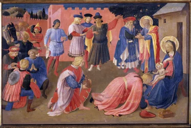 A adoração dos magos. Tabernáculo dos Linálios (Pintura sobre madeira
