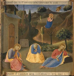 A agonia no jardim do Getsêmani. A vida de Cristo, Armadio degli Argenti. (Tempera na madeira