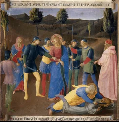 A prisão de Jesus. A vida de Cristo, Armadio degli Argenti. (Tempera sobre madeira