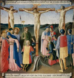 A crucificação. A vida de Cristo, Armadio degli Argenti. (Tempera sobre madeira