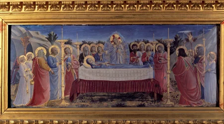 O funeral da Virgem. Predelle (Pintura sobre madeira) 1435