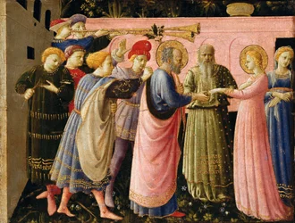 A Anunciação (retábulo), pintura de Fra Angelico, c.1440