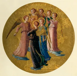Um grupo de anjos, século XV, c. 1909