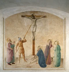 Cristo crucificado com santo Longin