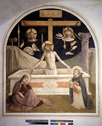 Cristo ressuscita do seu túmulo. 1438-1445. Fresco de Guido di Pietro