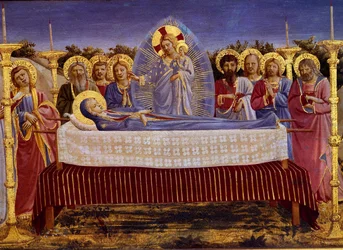 A morte da Virgem, detalhe, c.1435 têmpera no detalhe do painel de 78968