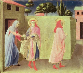A cura de Palladia por SS. Cosmas e Damião, predella do Retábulo de Annalena, 1434 (têmpera no painel)