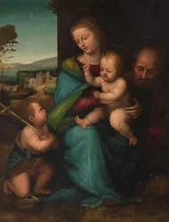 A Sagrada Família com São João Batista, c.1505-1515 (óleo sobre painel)