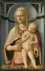 Madonna and Child, detalhe, c.1435 (têmpera no painel)