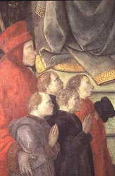 Retrato de Datini e Buonomini del Ceppo, do Retábulo Madonna del Ceppo