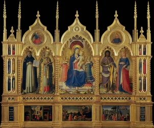 Maria com o Menino e os Santos O Altar de Perugia, ca 1437.
