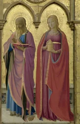 Santos Mateus e Maria Madalena. Cortona Polyptych, ca. 1437.