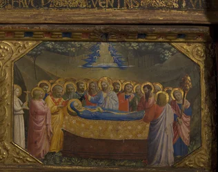 A morte da Virgem Retábulo da Anunciação com 5 cenas de Predella, 1430-1432