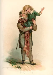 Bob Cratchit Carrying Tiny Tim