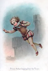 Príncipe Arthur pulando da torre, 1897.