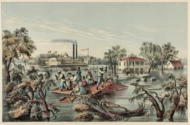 Água alta no Mississippi, pub.1868