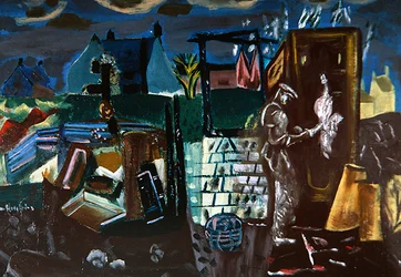 Outhouses, c.1935 (óleo sobre tela)