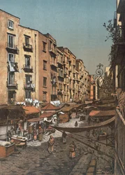 Strada Selleria ao Pendino, em Nápoles