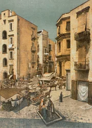 Vista da Praça Almo, em Nápoles