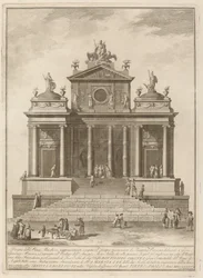 Um Templo Dedicado a Júpiter, Juno e Minerva, para o Festival de Chinea, 1785.