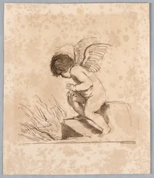 Cupido com um dardo