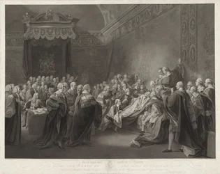 Dood van de Graaf van Chatham
A Morte do Conde de Chatham (título sobre o objecto)