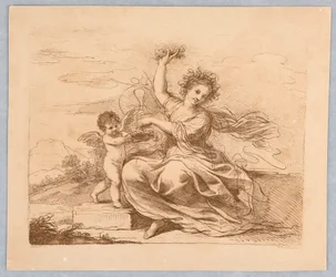 Flora, com um Cupido