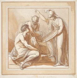 Mercúrio, Minerva e Páris