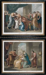 A morte de Alcestis, depois de Angelika Kauffman