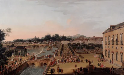 Fernando VI e Bárbara de Bragança nos jardins de Aranjuez, 1756