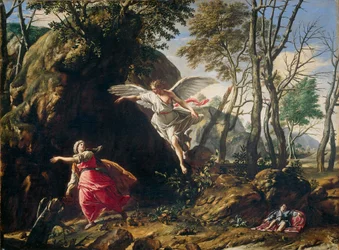 Holandês: Hagar e Ismael no Deserto Hagar e Ismael no Deserto