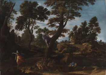 Paisagem com o anjo aparecendo para Hagar e levando-a ao poço