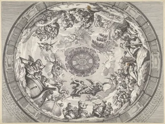 Decoração em cúpula com figuras do Antigo Testamento e anjos
Cupola prima di musaico capella del SS.mo Crucifisso (...) (título sobre o objecto)
Decorações em cúpula na Basílica de São Pedro (título da série)